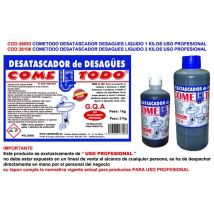 Fplus - cometodo Desatascador líquido profesional para desagües 1 kg
