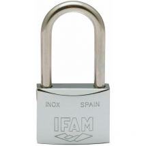 Candado inoxidable 30AL 30mm con 2 llaves. arco largo. Ifam