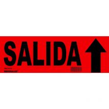 Cartel señalizacion adh 350X125MM vinilo ro salida con flech