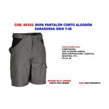 Fplus - ropa finstock pantalon corto algodon saragossa gris t-48