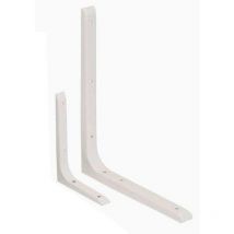 Mibricotienda - soporte escuadra clasico 160x120 mm blanco+taco y tornillo e-502
