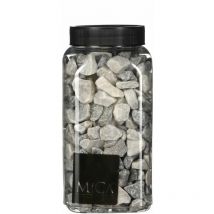 Mica Decorations Dekorative Steine hellgrau 650 ml 1 kg Steine
