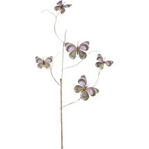 Zweig mit Schmetterlingen 2 x 94 x 8 cm violett Ast, Stängel & Zweig - Mica Decorations