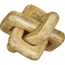Dekofigur Knoten aus Mangoholz 13 x 13 x 13 cm braun FSC -zertifiziert