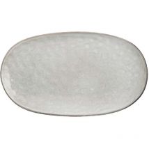 Tabo Platte grau – 31 x 18 x 3 cm – Keramik – Handgefertigt – Spülmaschinenfest – Mikrowellenfest