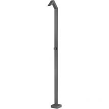Mice - Columna de Ducha Exterior para Piscina, Jardin, spa - 1 Via de Agua Fria - Monofluido - 218 cm de Alto con Rociador Tipo Cascada (Gris Cobalto)