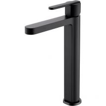 Mice Collection - Mice - Grifo monomando con caño alto para lavabo - Griferia de baño para lavamanos de caño alto para agua fria/caliente Negro Mate