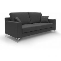 Michael Canapé en tissu imperméable antitache T03 166 cm anthracite