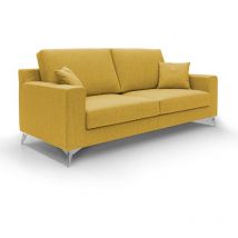 Michael Canapé en tissu imperméable antitache T03 146 cm jaune