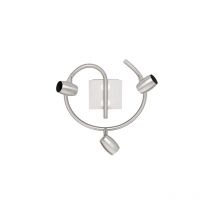 Faretti 3 luci acciaio satinato GU10 D25CM