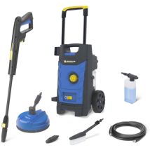 Riello - Michelin Idropulitrice MPX19ELP, ad Alta Pressione, per Auto ed Esterni Casa, con Lavapavimenti e Spazzola Fissa, Pressione max. 140 bar,