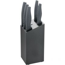 6-teiliges Edelstahl Messer-set Mit Messerblock Aus Holz Kochmesser Brotmesser Fleischmesser Universalmesser Schälmesser Carbon - Michelino