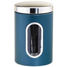 Michelino - Edelstahl Aufbewahrungsdose Lebensmitteldose Vorratsdose Serie Nora Petrol 1 l