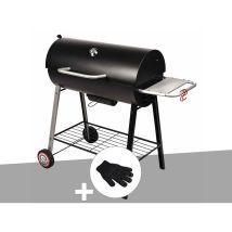Barbecue À Charbon Sur Chariot Michigan + Gant De Protection Somagic