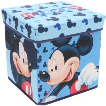 Mickey Maus Aufbewahrungsbox zusammenklappbar 2 in 1 Lösung für Stauraum und Sitzplatz 30x30cm