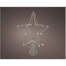 Fil microLED étoile sapin de Noël 20x5x25cm LUMINEO – Argent