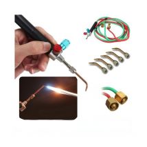 Gotrays - Micro micro gaz petite torche torche torche bouteille d'oxygène, torche avec 5 embouts pour tuyaux - bijoux commercial acétylène