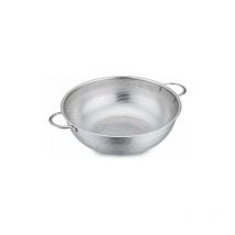 Rose - Micro-perforated stainless steel kitchen colander with handle and base (25 cm)