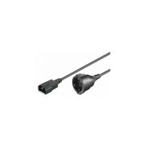 Microconnect - 2m c14 -schuko 2m c14 coupler black - cable (male/femelle, c14 coupler, droit, droit, noir)