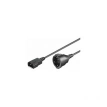Microconnect - 2m c14 -schuko 2m accoppiatore c14 nero - cavo (maschio/femmina, accoppiatore c14, destro, destro, nero)