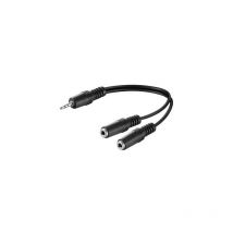 Microconnect - AUDLR02 cable de audio 0,2 m 3,5mm 2 x 3.5mm Negro