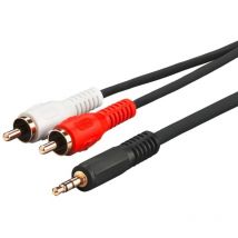 AUDLC2G Kabel de audio 1,5 m 3,5mm 2 x rca Schwarz - Microconnect
