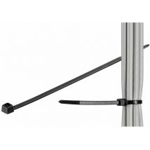 CABLETIE3 Clip Noir 100 Pièce(s) - Clip de câble (Noir, 20.3 cm, 2.5 mm, 100 Pièce(s)) - Microconnect
