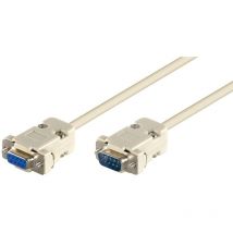 Microconnect - DB9-DB9 10m - DB9 - DB9 - Male connector / Female connector - 10 m - Gris (SCSEHN10)