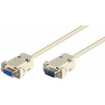 Microconnect - DB9-DB9 3m Gris - Adaptateur de câble (DB9, DB9, Connecteur mâle/Connecteur femelle, 3 m, Gris)