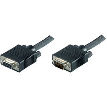 Microconnect - MONGH5B - 5 m - vga (D-Sub) - vga (D-Sub) - Mâle - Femelle - Noir