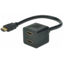 HDMI Y-Splitter-Kabel 0,2m – 2 x HDMI – Schwarz – MicroConnect