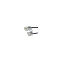 Microconnect - MPK460S 10 m câble téléphonique Noir - - câble téléphonique terrestre (10 m, RJ11, RJ45, Noir, Connecteur mâle / Connecteur mâle)