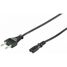Microconnect PE030705 - Cavo (0,5 m, connettore maschio / connettore femmina, CEE7/16, accoppiatore C7, nero)