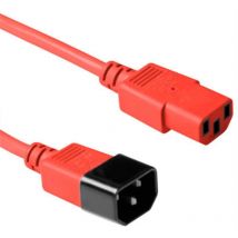 PE1413R18 cable de transmission Red 1.8 m C13 coupler C14 coupler - Microconnect