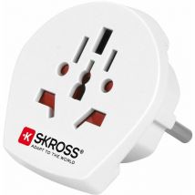 Microconnect PETRAVEL15 Universal Universal Blanco Adaptador de Enchufe eléctrico - Adaptador para Enchufe (58 mm, 58 mm, 45 mm, 59 g)