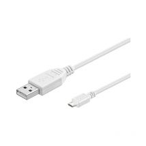Microconnect - usb A/Micro usb b - 1.8 m - 1,8 m - usb a - Micro-USB b - 2.0 - Male connector / Male connector - Blanc (USBABMICRO18W)