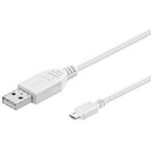 Microconnect - usb A/Micro usb b - 3 m - 3 m - usb a - Micro-USB b - 2.0 - Male connector / Male connector - Blanc (USBABMICRO3W)