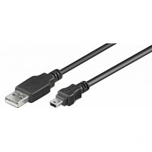 Microconnect USBAMB51 1m USB A Mini-USB B Noir - Câble USB (1 m, USBUSB A, Mini-USB B, Connecteur mâle/Connecteur mâle, Noir, USB Type-A)