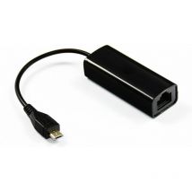 MicroConnect USBMICROETHBB - Avec fil - Micro-USB - Ethernet - Noir