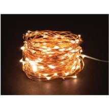 Microlight Led - 12 M - 120 Warmweiße Lampen - Kupferdraht - 4,5 V