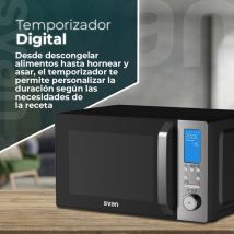 Svan - Microondas Moderno 26L 900W 1500W SVMW270CVN Auto Cooking Ai