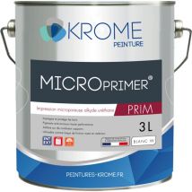 Krome MicroPrimer Peinture d'Impression Microporeuse et Antirouille - Intérieur et Extérieur Couleur: Blanc - Conditionnement: 1L