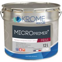 Krome Peinture - Krome MicroPrimer Peinture d'Impression Microporeuse et Antirouille - Intérieur et Extérieur Couleur: Blanc - Conditionnement: 3L