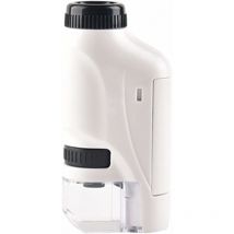 Microscope de poche Mini microscope à main avec lumière LED Portable Haute Définition,blanc