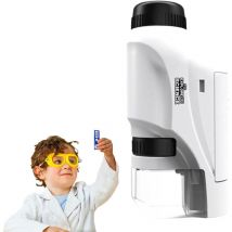 Tonchean - Microscope portatif – Microscope portable Stemscope – Microscope de poche portable pour enfants avec zoom réglable 60-120X, mode