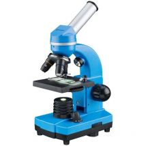 National Geographic - Microscope étudiant biolux sel - bresser junior - grossissement 40x-1600x - kit d'expérimentation - bleu