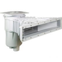MIDA.SLIM Pool Skimmer aus ABS Kunststoff für Salzwasserbecken inklusive Abdeckblende und Montageset
