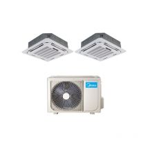 midea 4-way cassette dual split air conditioner r-32 9000+9000 with m20-18fn8-q - new 9+9