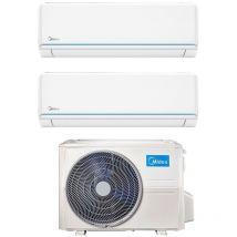 midea climatiseur inverter dual split série evolution 9+9 avec m2od-18hfn8-q r-32 wi-fi en option 9000+9000