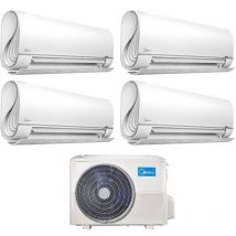 Midea - cuatro split inverter aire acondicionado breezeless+ serie 9+9+12 con m4o-36fn8-q r-32 wi-fi integrado 9000+9000+12000 - nuevo